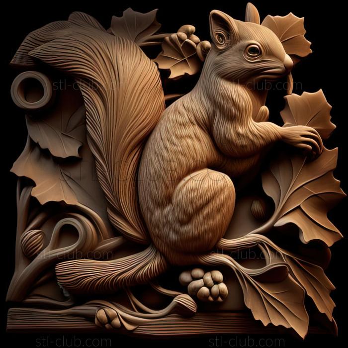 3D model st squirrel (STL)